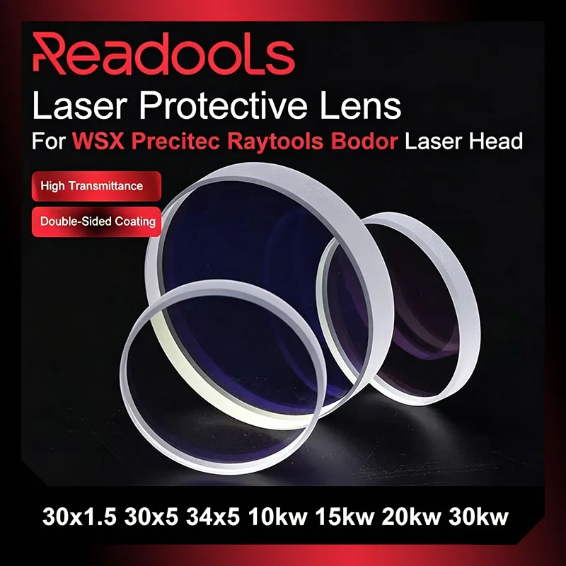 Boci Laser Protective Windows Lens 30x1.5 30x5 34x5 10kw 15kw 20kw 30kw Fiber Laser Lens Laser Protection Glass Lens