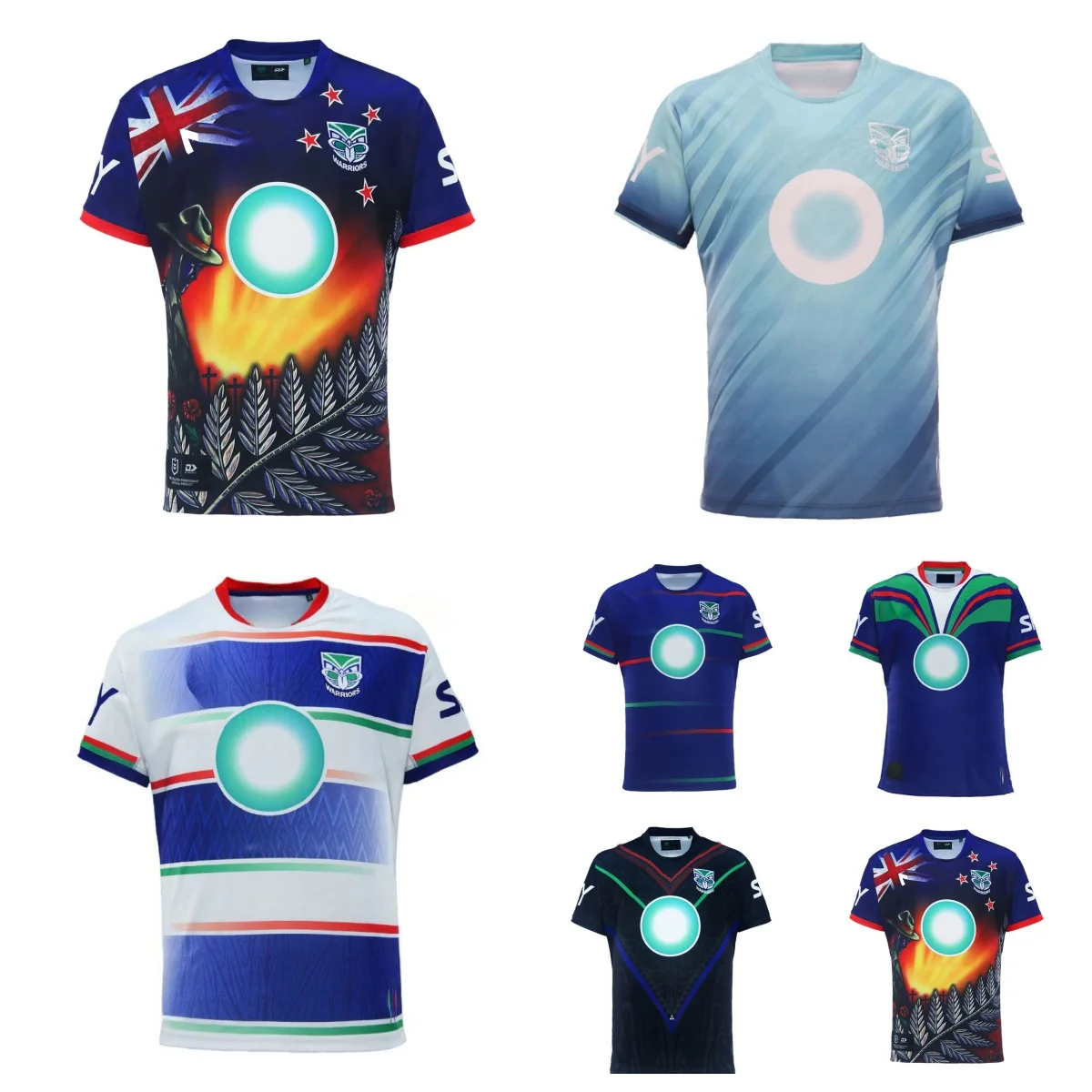 

2024 Warriors home and away training/Anzac/Traditional/Rugby jersey/Single item embroidered high-quality clothing multiple style