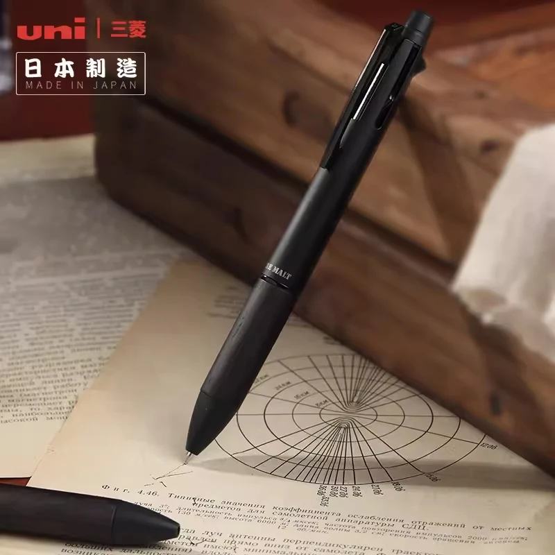 Uni MSXE5-2005 Multifunction Pen Oak Handshake Press 5in 1/4 In 1 Ballpoint Pen 0.7mm Mechanical Pencil 0.5mm