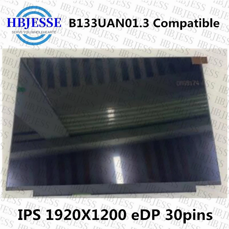 

13.3" 1920x1200 EDP 30Pins LED LCD Screen IPS Laptop Display Panel Slim for HP B133UAN01.3 LP133WU1-SPD2 NV133WUM-N65 30pin