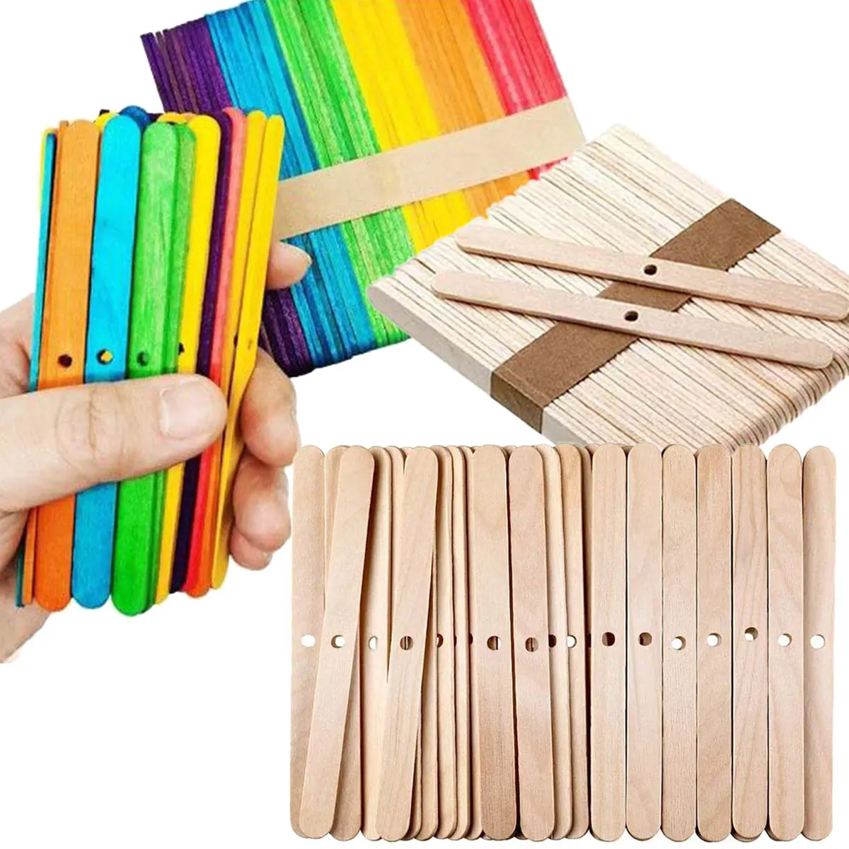 50Pcs Holz Kerze Docht Halter Kerze, Der Werkzeug Bunte Holz Kerze Docht Halter Umwelt Kerzenhalter Fixer Mischen Werkzeug