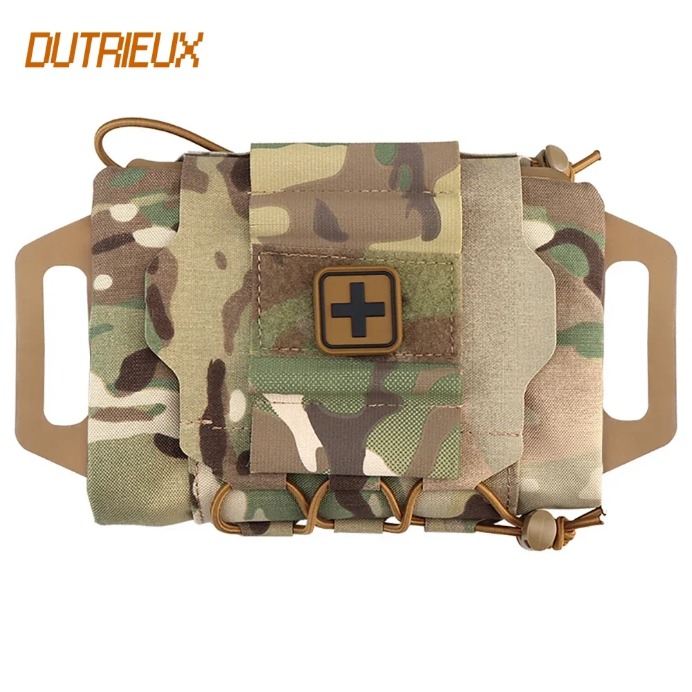 DUTRIEUX Kit de primeiros socorros ao ar livre EDC Bolsa de caça Kits MOLLE Bolsa médica Kit de sobrevivência de primeiros socorros de implantação rápida