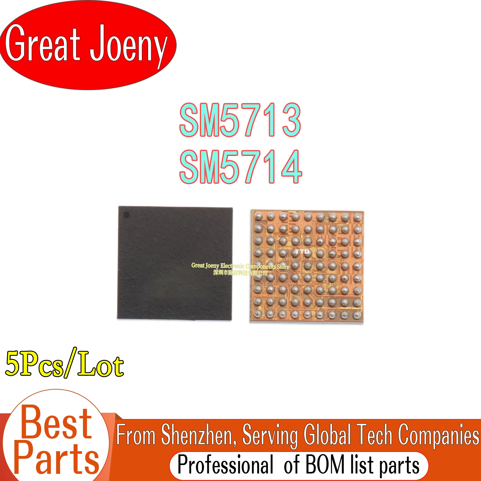 

(5piece) SM5713 SM5714 Charging power IC For A8S G8870 A125, A12 A22 S10 S10+ A40 A50 A60 A405, A505, A507, A51