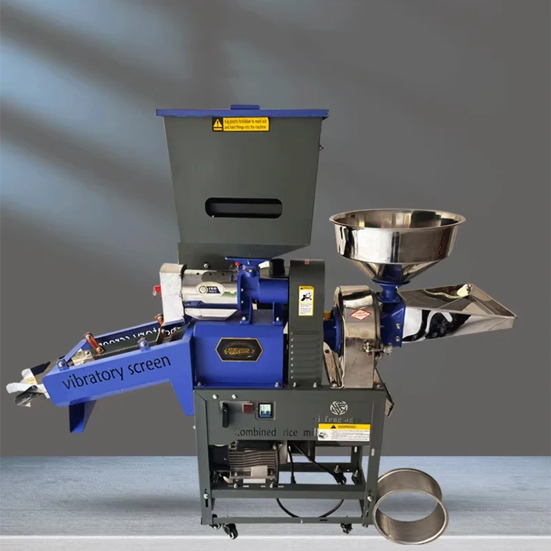 220V/380V Mini Rice Mill for Corn, Wheat, and Flour Milling—Stainless Steel Rice Milling and Grinding Combination Ma(Customized)