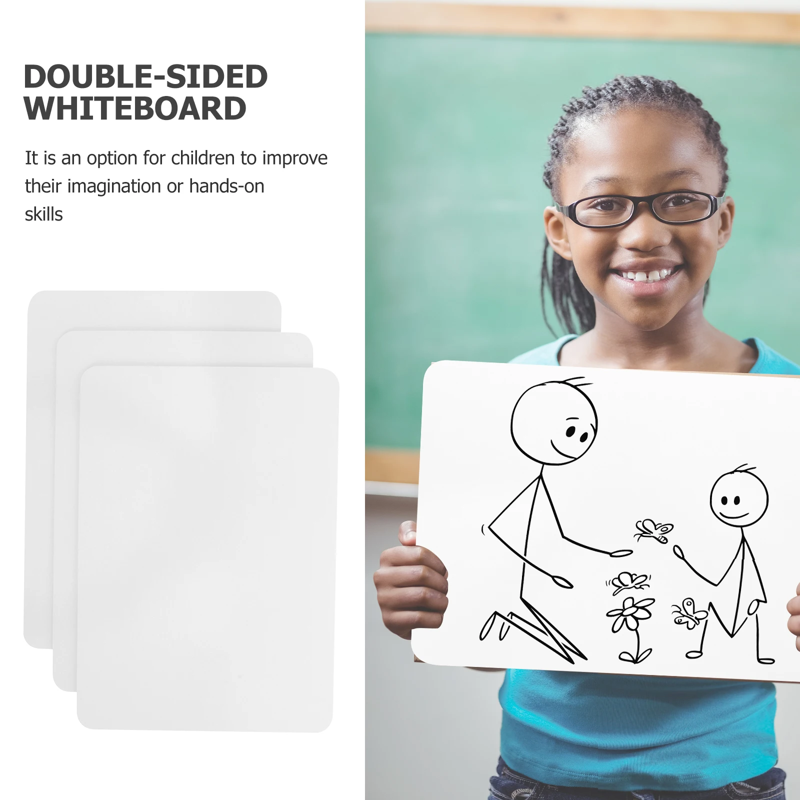 

3 Pcs Whiteboards Portable Paintboard for Students Kids Dry Erase Small Double Sided Classroom Child