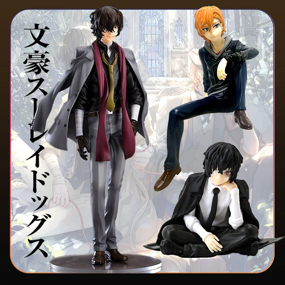Anime Bungo Zwerfhonden Nakahara Chuya Figuur Dazai Osamu Actiefiguren Noedels Druk Model PVC Collectible Speelgoed Verjaardagscadeautjes
