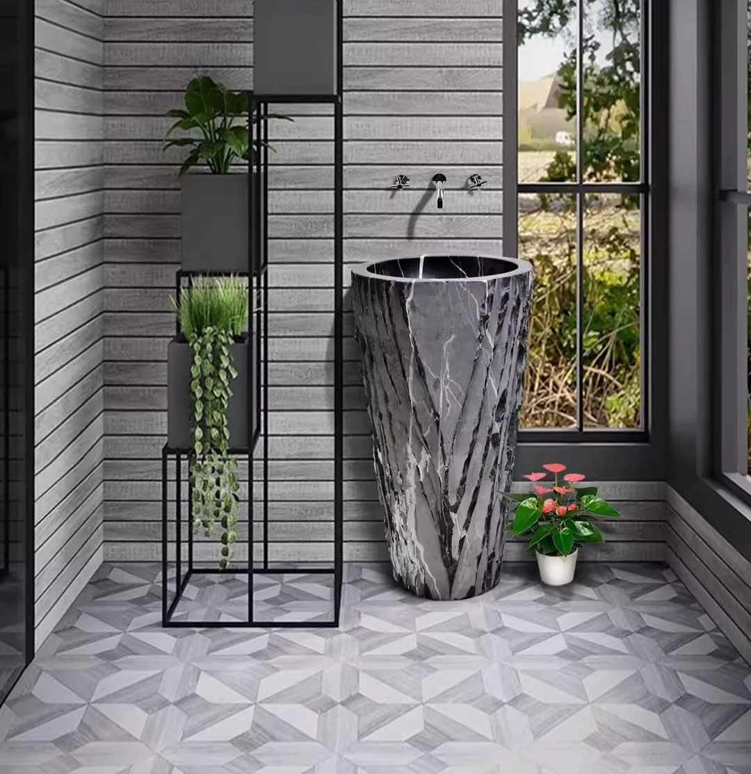 

Open-air column basin Outdoor balcony Wash basin Integrated washbasin European art