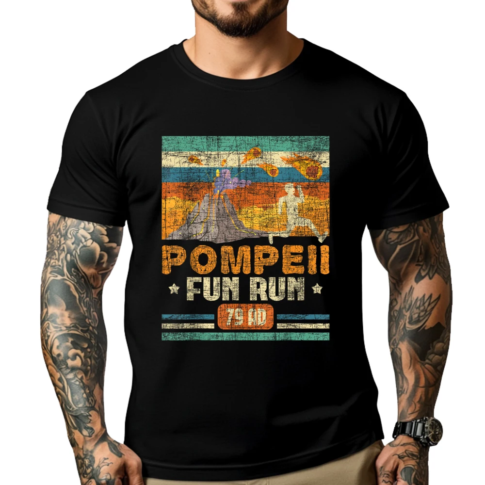 

Pompeii Fun Run Geography Volcanologist Volcanology Mens Designer Clothes Luxury Brand Loose Wholesale Tshirts Funny T Shirts