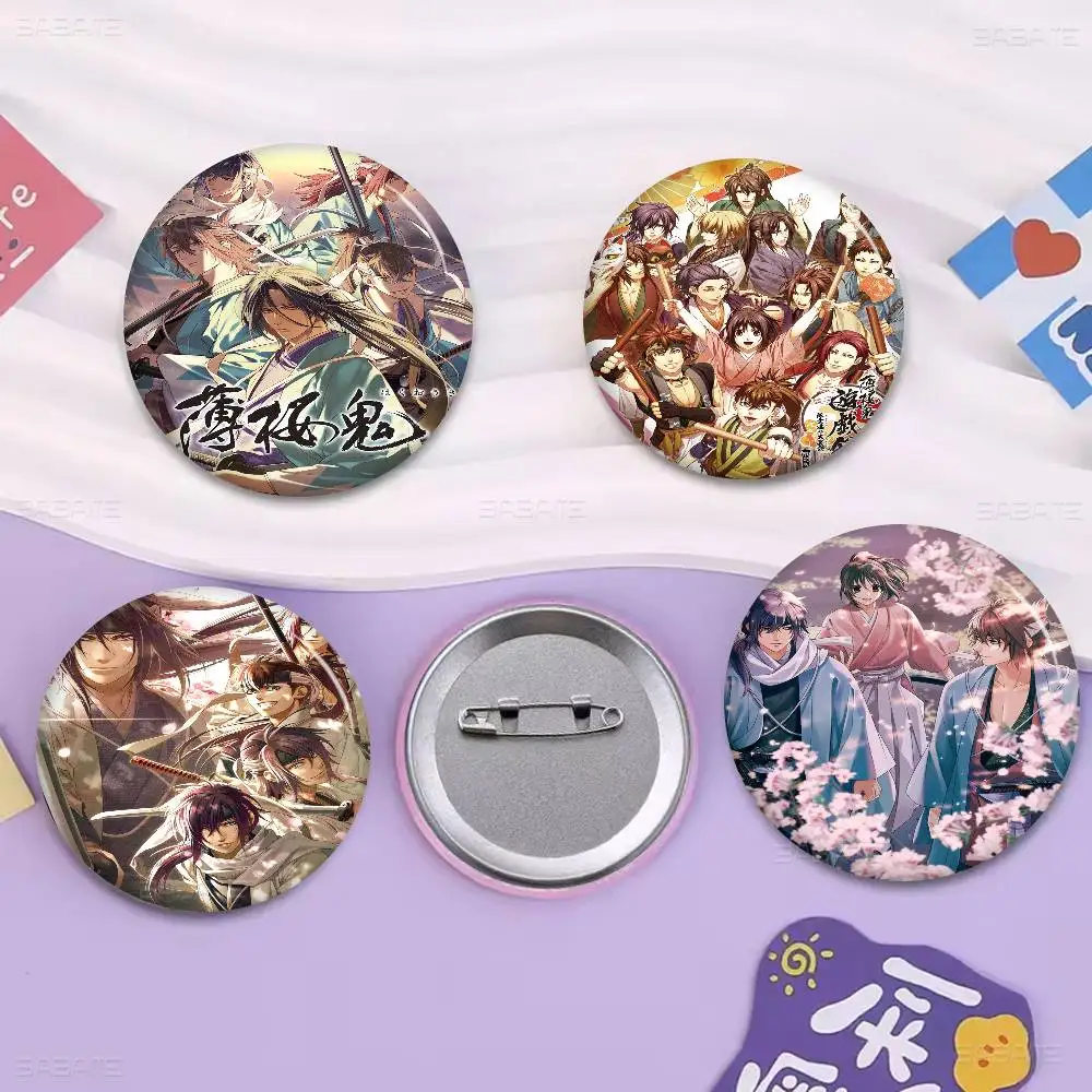 

Anime Hakuoki Badges Creative Tinplate Soft Button Pins Animal Icon Brooch Lapel Backpack Badge Accessories Pin