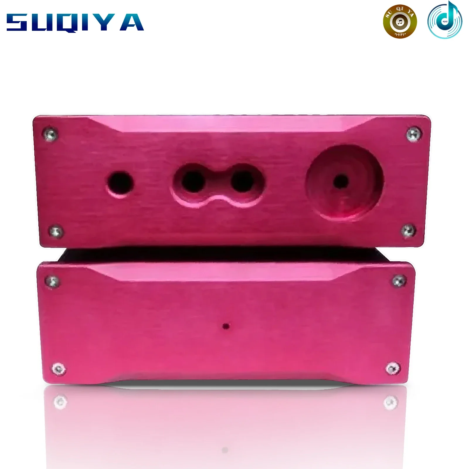 

The entire portfolio mini amplifier chassis/Rear amp chassis/AMP case Enclosure /headphone amp case/Box DIY(Rose Red/Silver)
