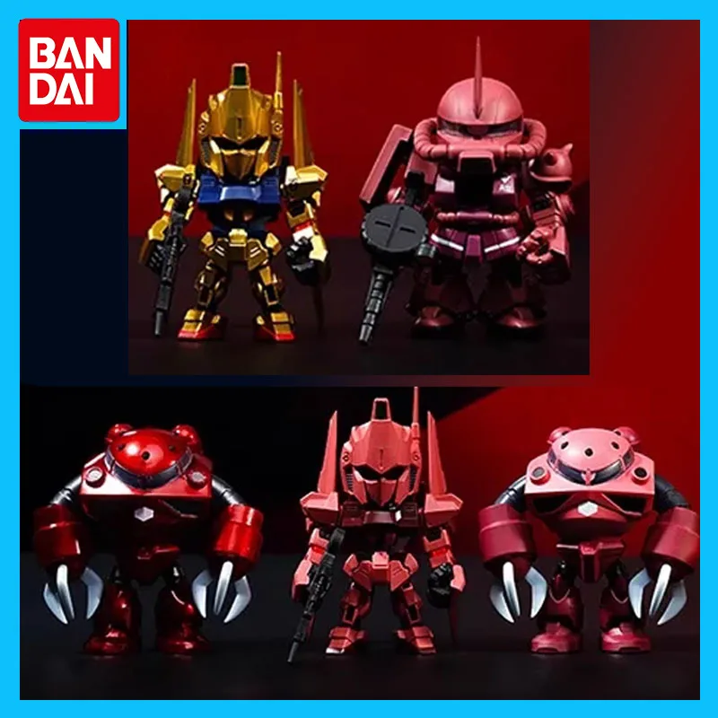 

Bandai оригинальная аниме-фигурка GUNDAM QMSV MINI Char Aznable Special Machine, экшн-фигурки, игрушки для мальчиков и девочек, детский подарок
