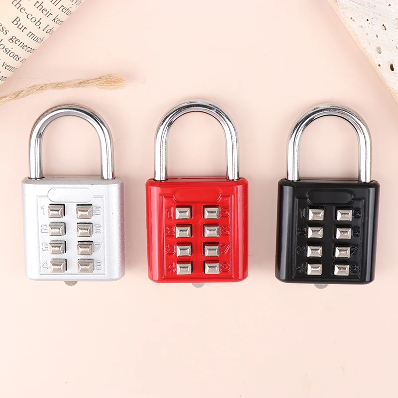 8 Digits Password Code Combination Padlock Zinc Alloy Suitcase For Luggage Travel Smart Lock Code Keyed Anti-thieft Lock