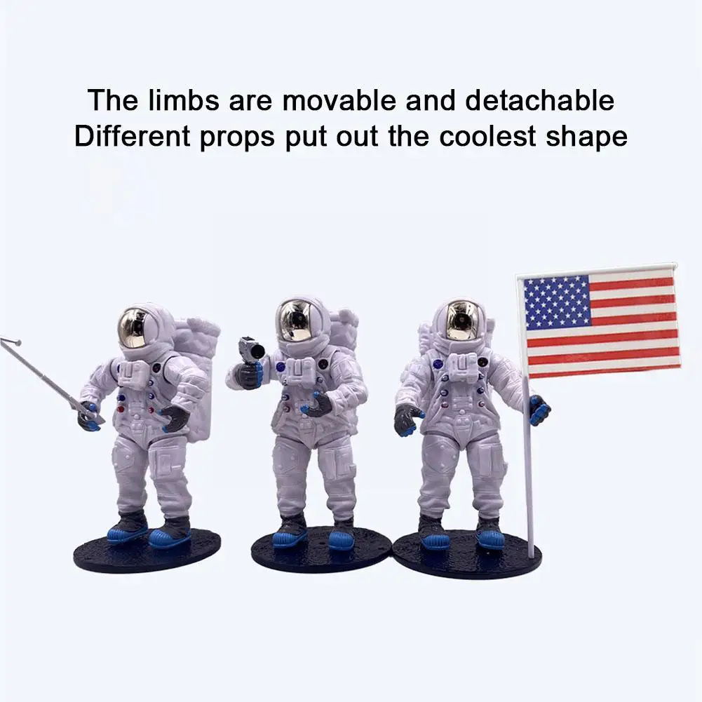 Astronaut Decoration Model Hand-Made Computer Case Child Birthday Dropshipping Gift Doll Articulated Toy Desktop S0V4