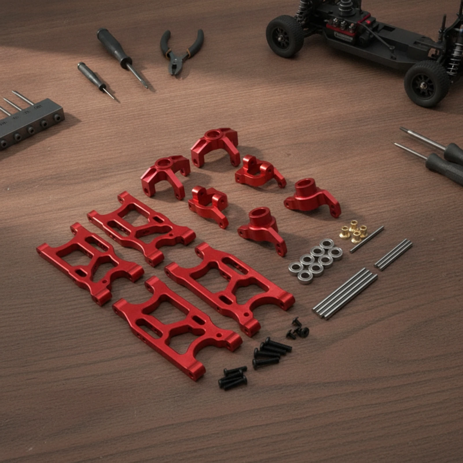 RC Car Replacement Parts Metal RC Car Parts Kit Accessory Kit Accurate Dampening Hardware High-Performance for Hobbyists - view 5