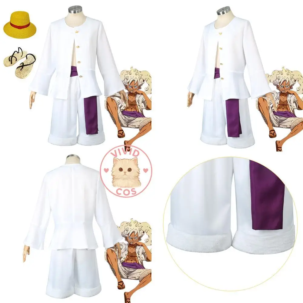 

Popular Anime Luffy Cosplay Costume Classic Character Role Play Stage Performance Outfit for Kids and Adults for Halloween Party