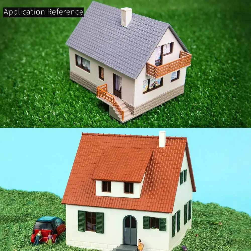 2pcs Miniature Roof Tiles PVC Simulation House Roof Architecture Building Materials Diy Modeling Micro Landscape for Dioramas