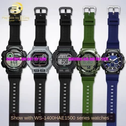 18mm resin watchband for Casio WS-1400H/1300/1500 W-737H AE1500 series waterproof silicone watch strap Rubber Belt