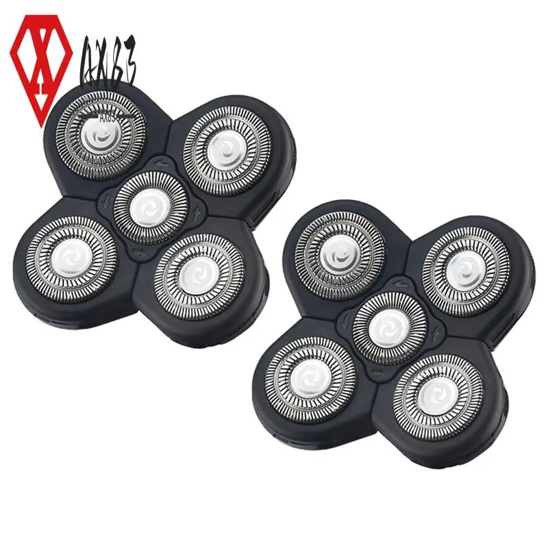 

AX83-2PCS Replacement Shaver Head Electric Shaver 5D Independently 5 Cutter Floating Head Stainless Steel Shaver Blade Easy To U