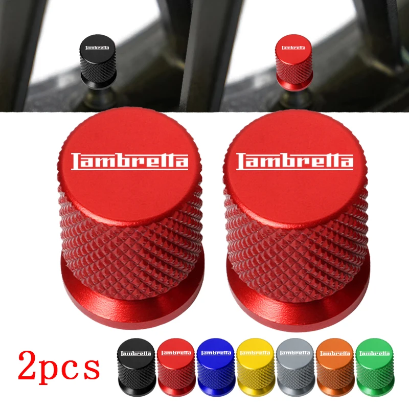 람브레타 LN 125 LN 151 LN 150 V-스페셜 50 125 200 아시아노용 CNC 알루미늄 오토바이 타이어 밸브 캡 휠 타이어 커버 2개