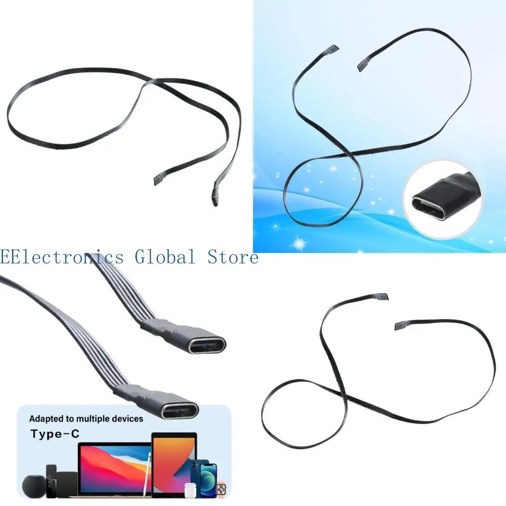 

462B Type C Band Flat Cable Type C Extension FPC Cable Soft Data Cable Charging Cable