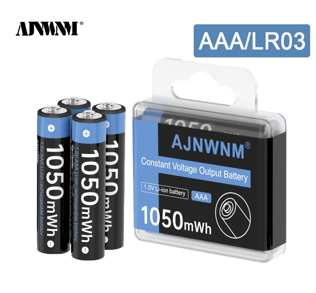 1.5v AAA Rechargeable Battery 1050mah 1.5V AAA Lithium Li-ion Batteries for Remote Control Electronic Shaver Radio Battery AAA