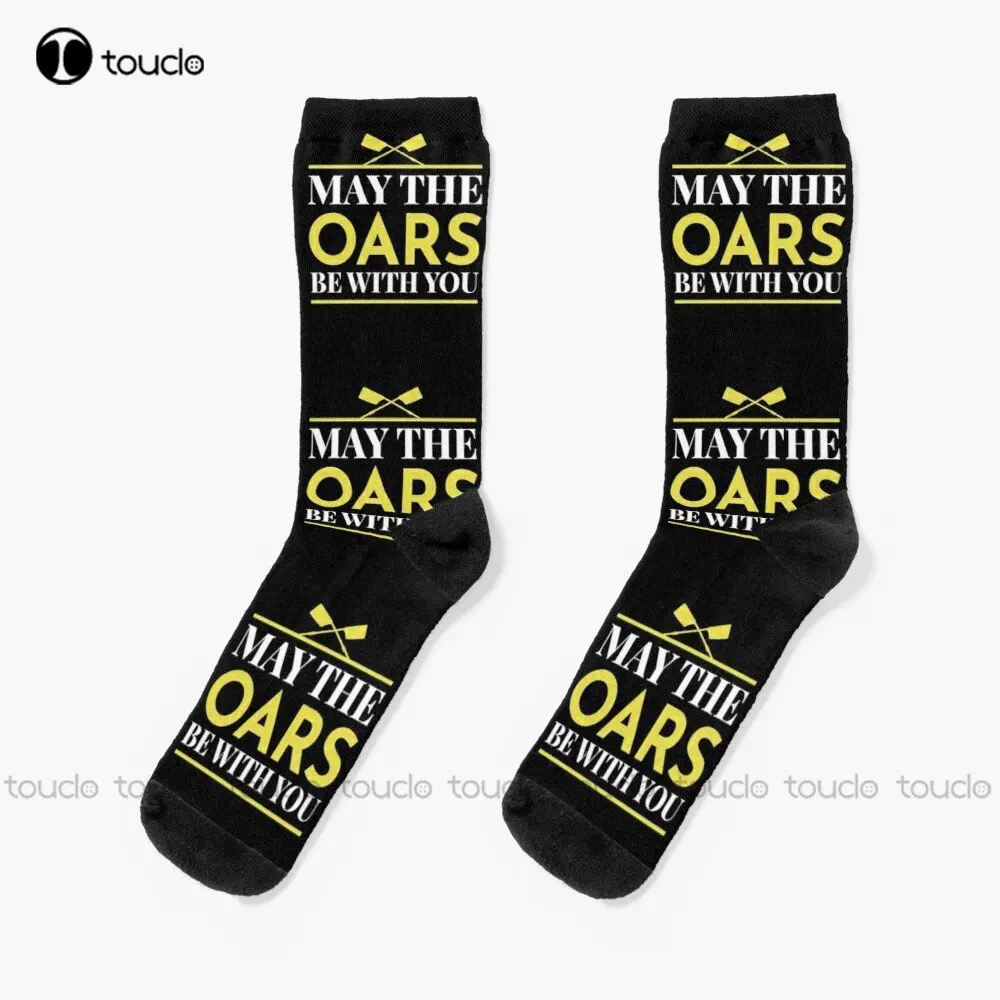 Crew Rowing Row Team Boat Oar Rower Funny Saying Gift Rowing Kayak Socks Orange Socks 360° Digital Print Custom Gift Streetwear