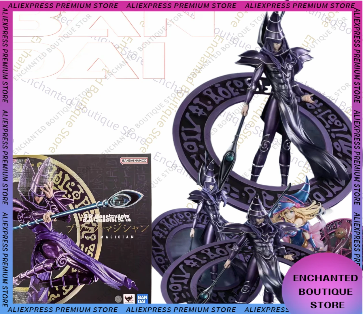 

Bandai Yu-Gi-Oh! S.H.MonsterArts SHM DARK MAGICIAN Anime Action Figure Model Collection toys