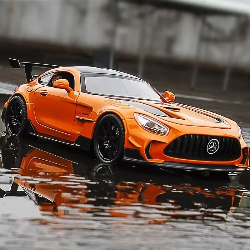 Модель гоночного автомобиля Benzs-GT GTR из сплава 1/24, литые металлические игрушки, модифицированная модель спортивного автомобиля, имитация звука и фоторяда, детские подарки