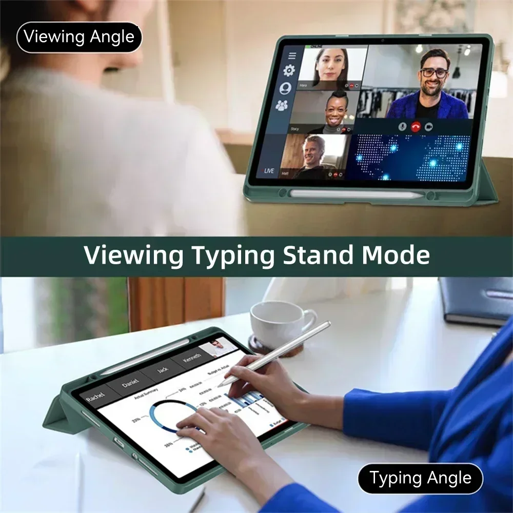 Coque arrière rigide transparente pour Xiaomi Redmi Pad SE, housse de réveil et de sommeil, 11"