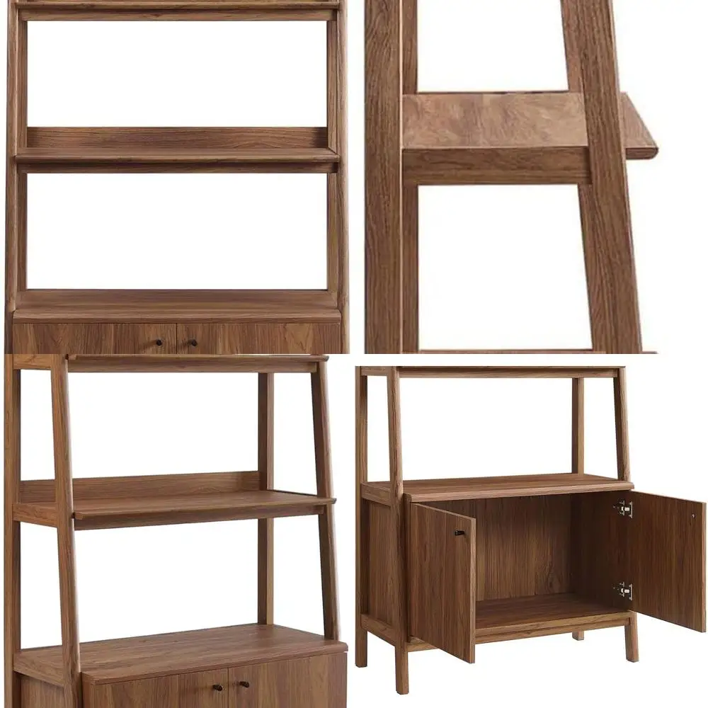 Vitrina de estantería de nogal 33