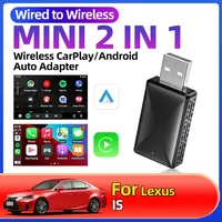 For Lexus IS Auto Wireless Adapter New 2In1 Android Auto Mini Box Wired to Wireless Adapter WiFi Fast Connect Carplay Android