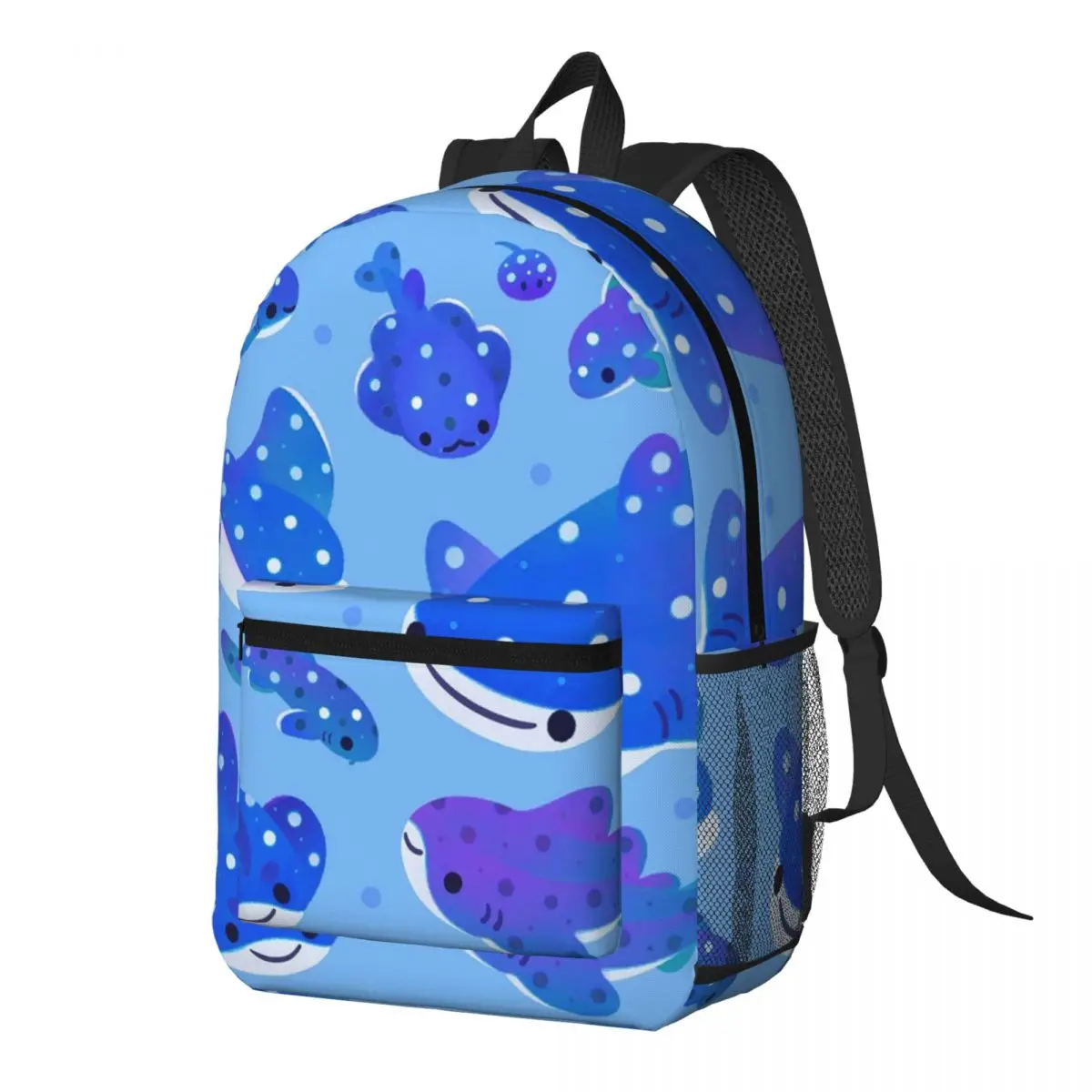 

Polka Dot Shark Backpack Daypack Large Capacity Kids BookBag School Bag Shoulder Bags for Men Women
