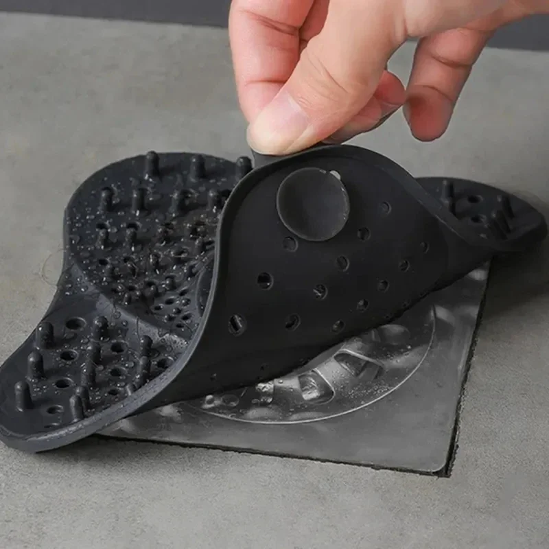 1-10Pcs Anti-blocking Hair Catcher Hair Stopper Trap Shower Floor Drain Covers Sink Strainer Filter Bathroom Kitchen Accessories - view 2