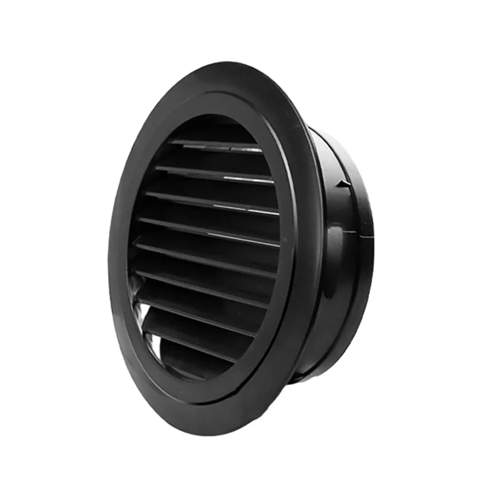 Efficient Airflow Black ABS Round Ventilation Hose Diffuser Grille Cover Wall Ceiling Mounting Anti Corrosion & Easy Cleaning