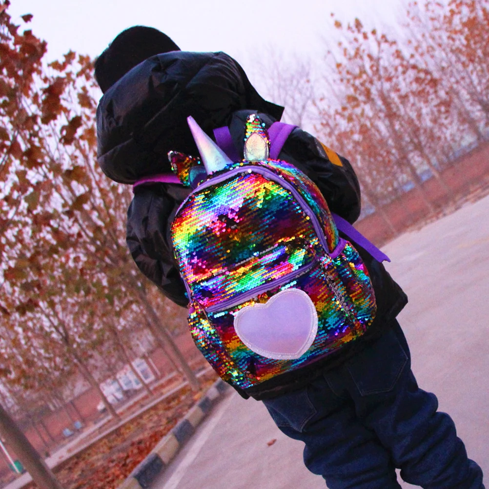 

Large Capacity Colorful Sequins Unicorn Backpack School Bag Student Travel Storage Bag Casual Daypack School Backpack