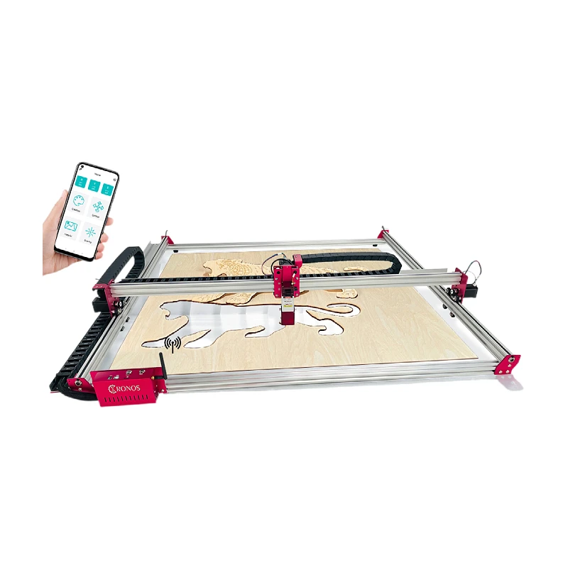 

Laser And CNC Engraving Machine 100*100cm Working Area Full Metal Laser And Cnc Router With APP Remote Control