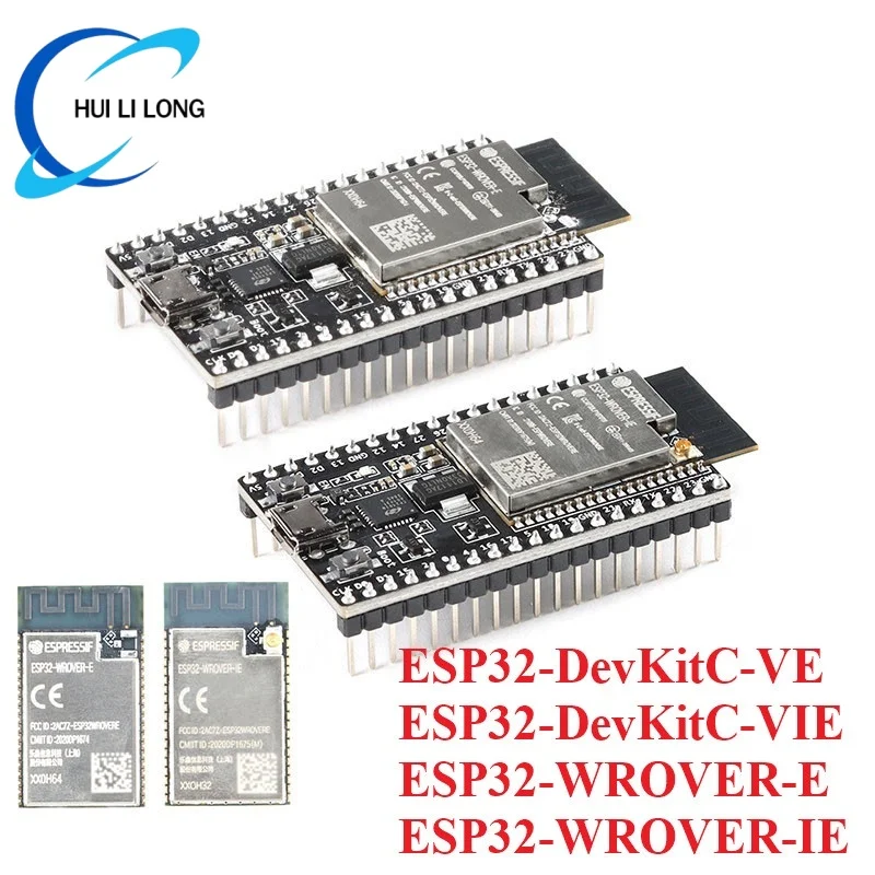ESP32-DevKitC ESP32-DevKitC-VE Плата разработки ESP32-DevKitC-VIE WiFi Bluetooth-совместимый модуль ESP32-WROVER-E/IE 4 МБ Flash