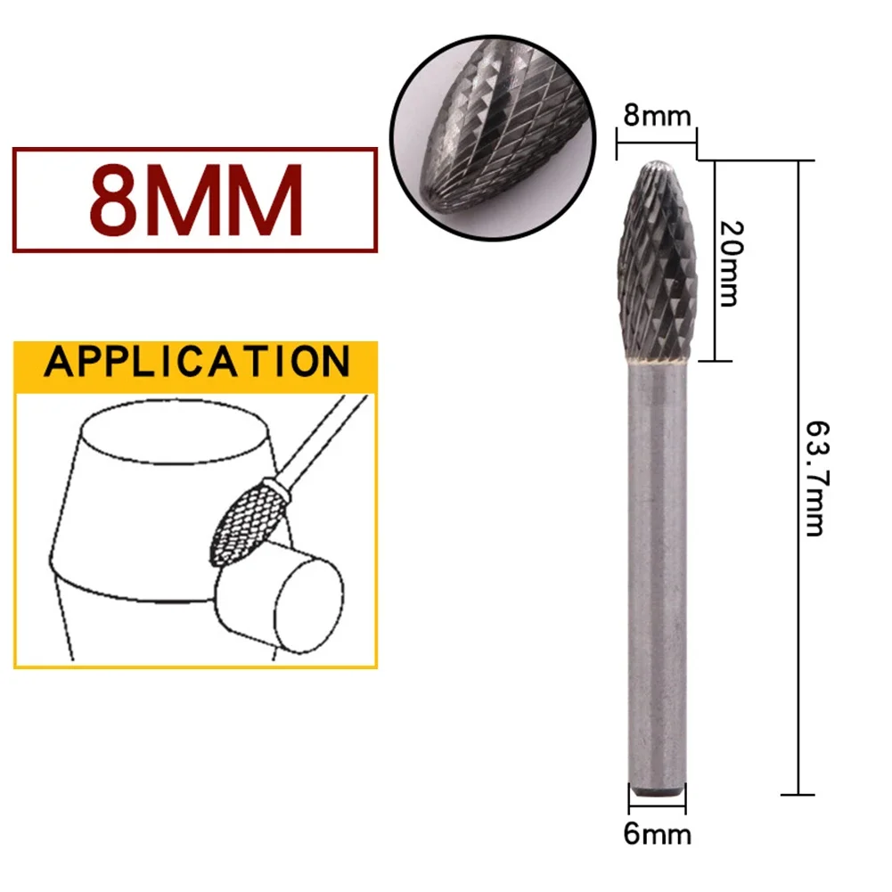 Double Slot File Rotary File Efficient Material Processing High-Speed Cutter Safe Operation Design For Metalworking