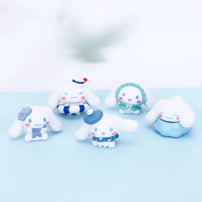 Kawaii Sanrio Figures Cinnamoroll Gasha Anime Figure Pvc Toy Model Hand Made Anime Dolls Toys Ornaments sanrio gifts for Kids