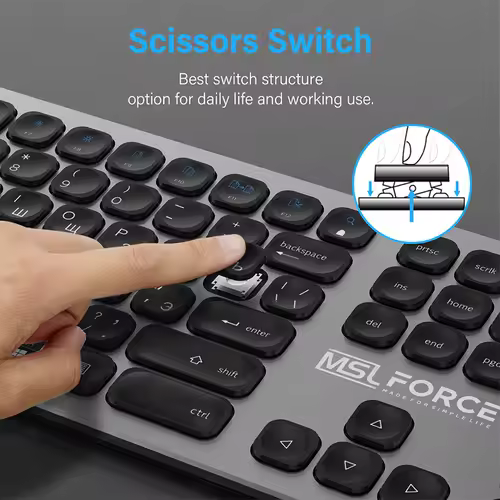 Russian Bluetooth Wireless Keyboard with type c hub 108 key usb keyboard Aluminium Alloy for Windows iOS Android Computer Deskto - Image 4