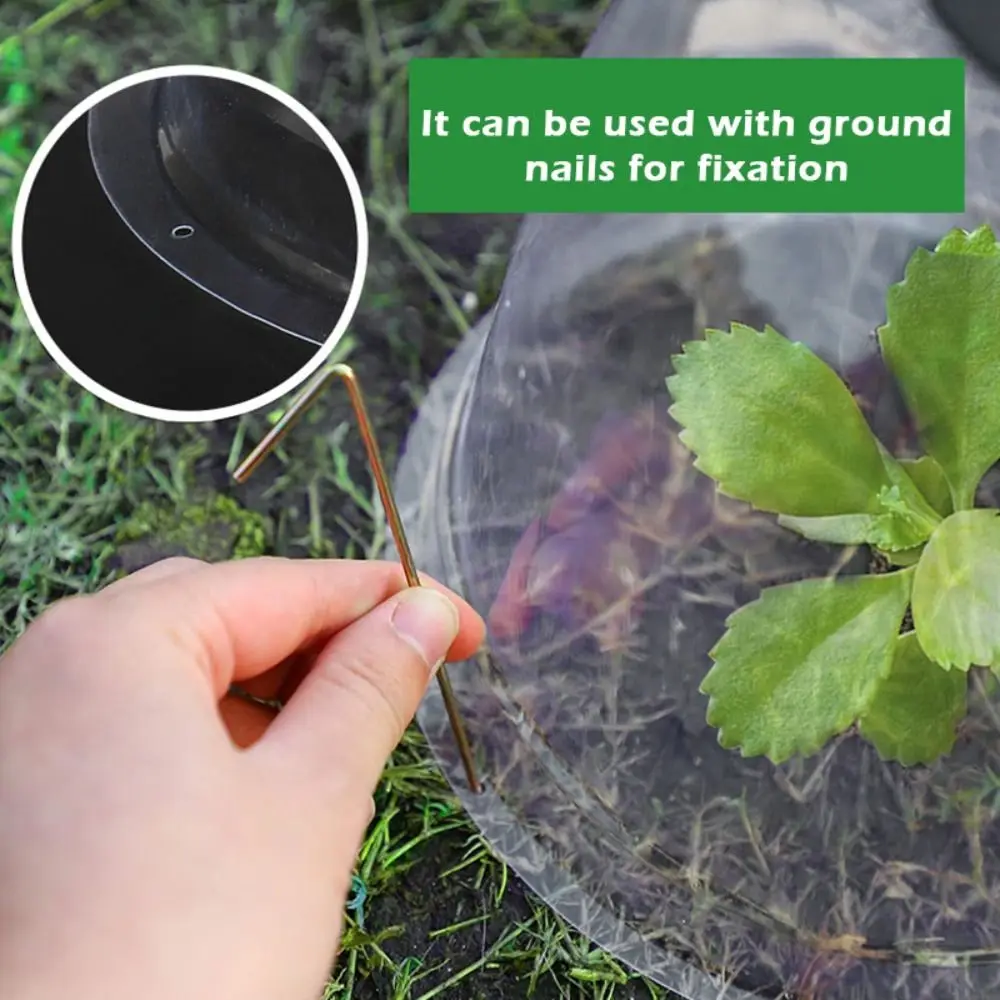 10pcs Plastic Planting Protective Cover Thermal Moisturizing Seedling Insulation Cover Transparent Reusable Seedling Hood