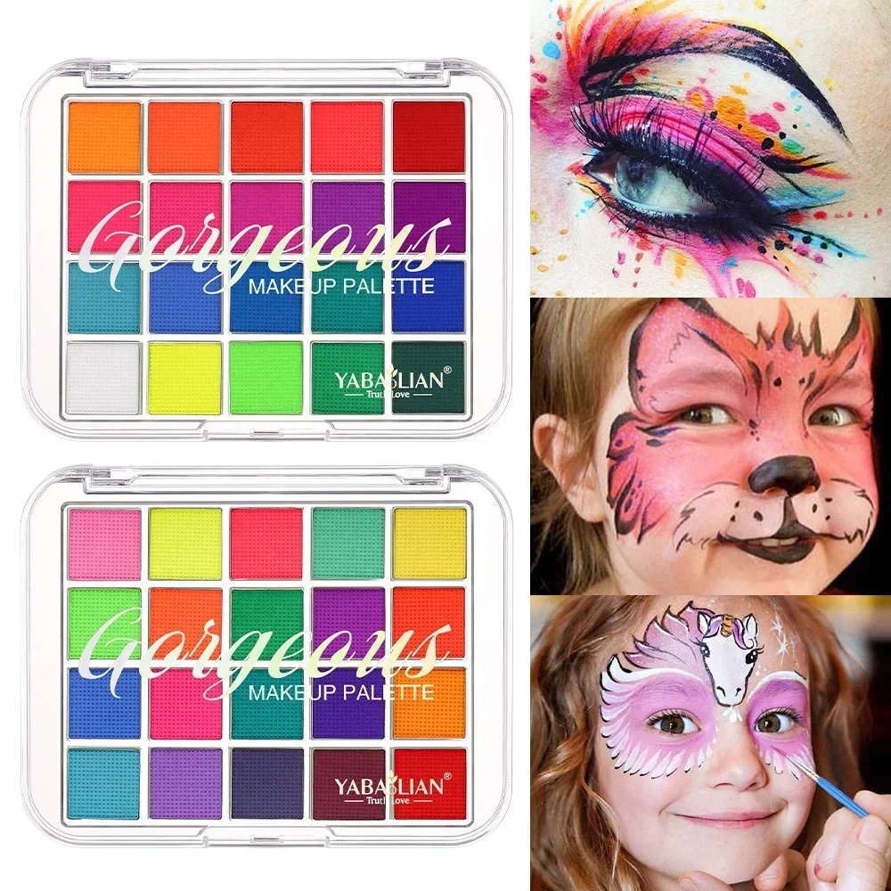 Heallor Beauty Body Face Painting Face Color Eye Shadow Easy To Clean Makeup Body Paint  Festival  Acrylic Paint Halloween Makeu