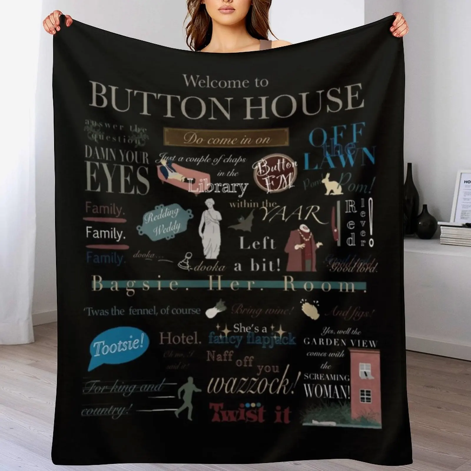 

Ghosts (BBC) Quotes Classic . Throw Blanket