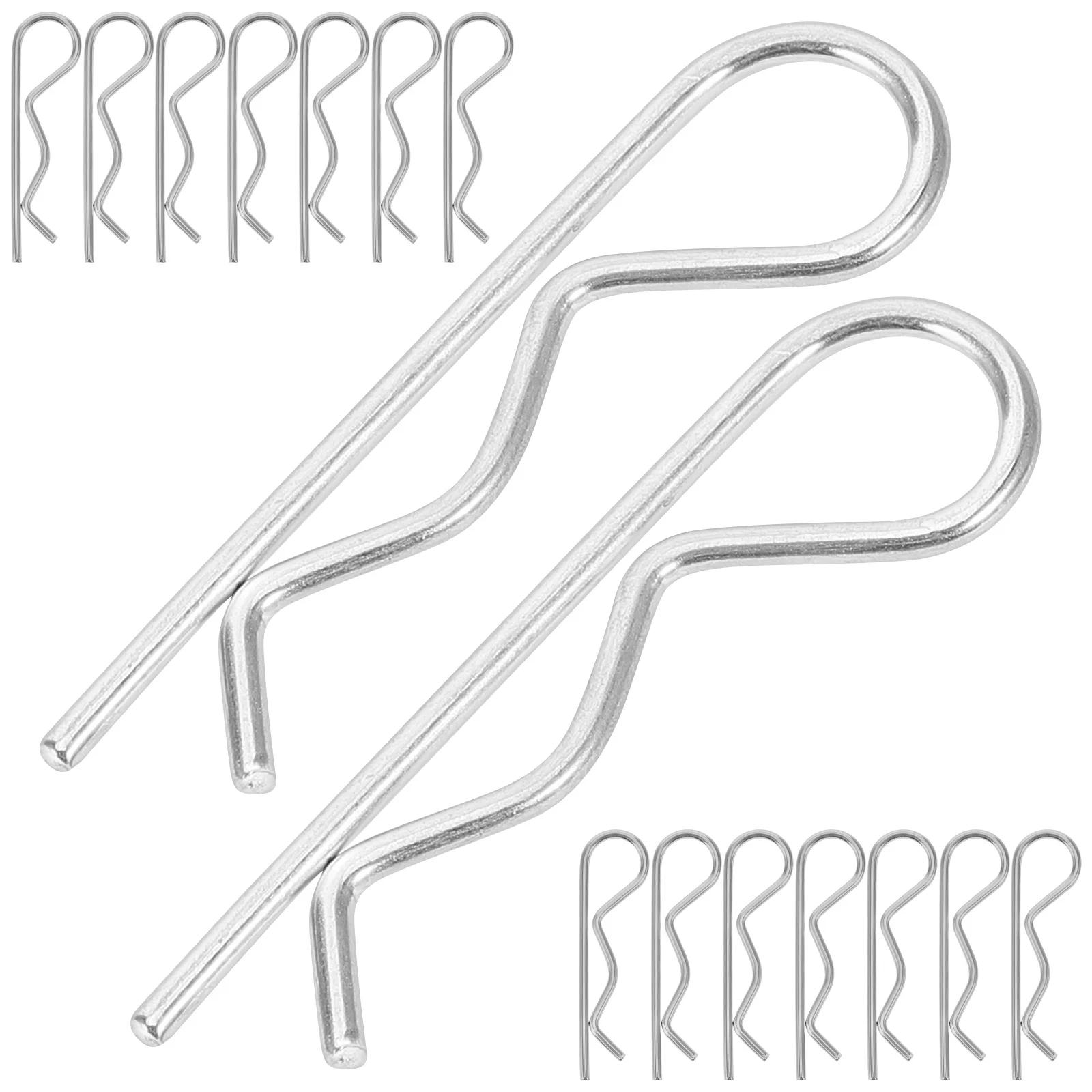 

30pcs Stainless Steel Hinge Pins Heavy Duty Wave Design Wear Resistant Durable Spring Clip For Trailer Truck Mower Marine