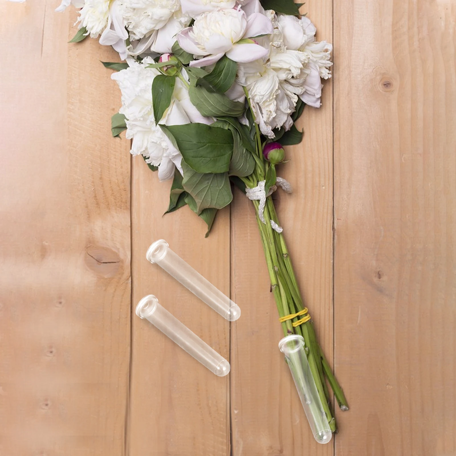 

50 Pcs Flower Storage Tube Floral Tubes for Fresh Flowers Single Stem Holder Plastic
