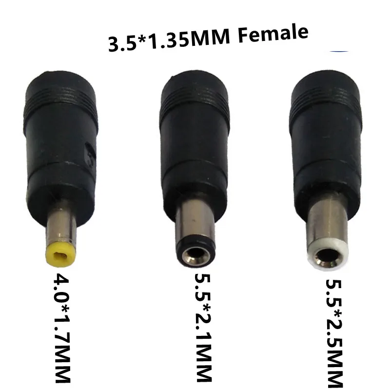 DC güç dönüştürücü 3.5*1.35mm kadın 4.0*1.7mm 5.5*2.1MM 5.5*2.5MM erkek DC güç adaptörü