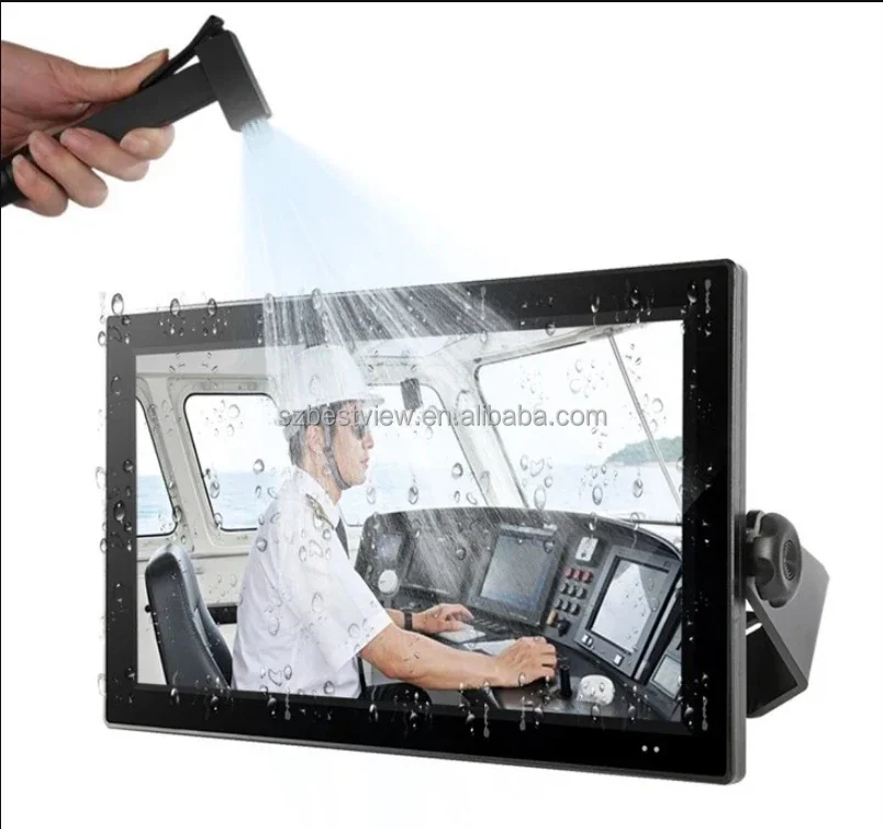 

15.6'' 18.5'' 21.5'' Marine Monitor Anti-glare Optical Bonding IP66 Full Waterproof High Brightness 1500 Nits Industrial Grade