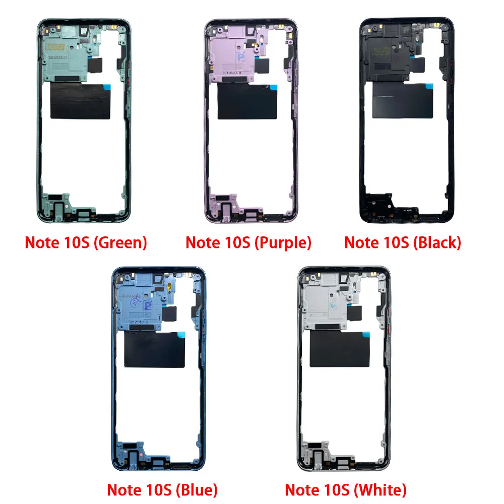 New Middle Frame Housing Case For Redmi Note 10 10S Pro Middle Frame Bezel Middle Plate Replacement Parts