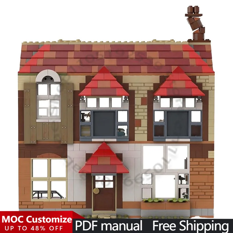 

880 PCS Construction Old Burrow Inn MOC Customize Modular Building Block Popular Creative Design Brick DIY Toy Birthday Gift
