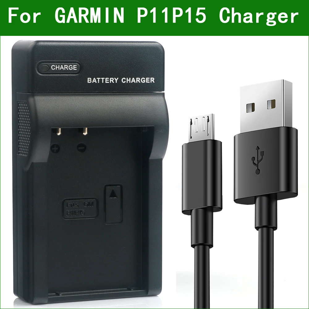 P11P15-04-N02 Digital Camera Battery Charger For Garmin Monterra Handheld GPS VIRB Alpha 100 Aera 660 Atemos 100